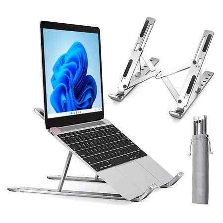 Soporte para laptop de alumunio con 7 alturas ajustables
